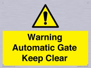WV10563: Warning Automatic Gate Keep Clear