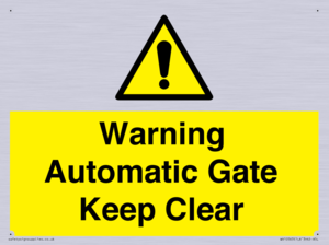 WV10563: Warning Automatic Gate Keep Clear