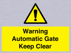 WV10563: Warning Automatic Gate Keep Clear