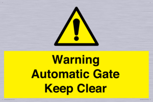 WV10563: Warning Automatic Gate Keep Clear
