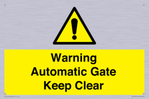 WV10563: Warning Automatic Gate Keep Clear