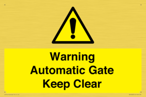 WV10563: Warning Automatic Gate Keep Clear