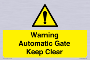 WV10563: Warning Automatic Gate Keep Clear