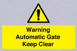 WV10563: Warning Automatic Gate Keep Clear
