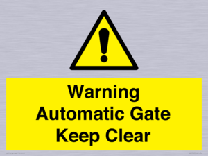 WV10563: Warning Automatic Gate Keep Clear