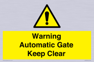 WV10563: Warning Automatic Gate Keep Clear
