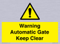 WV10563: Warning Automatic Gate Keep Clear