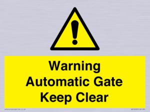 WV10563: Warning Automatic Gate Keep Clear