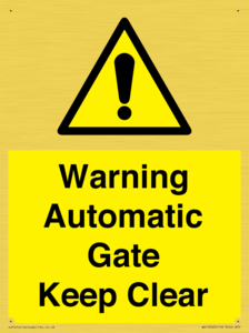 WV10563: Warning Automatic Gate Keep Clear