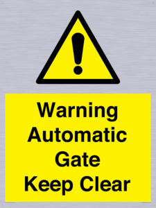 WV10563: Warning Automatic Gate Keep Clear