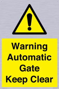 WV10563: Warning Automatic Gate Keep Clear
