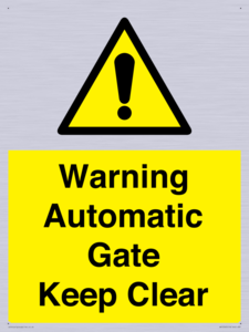WV10563: Warning Automatic Gate Keep Clear