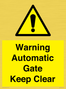 WV10563: Warning Automatic Gate Keep Clear