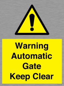 WV10563: Warning Automatic Gate Keep Clear