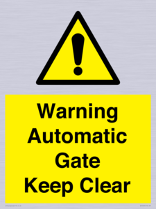 WV10563: Warning Automatic Gate Keep Clear