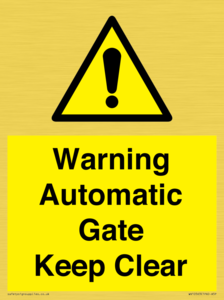 WV10563: Warning Automatic Gate Keep Clear