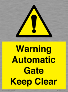 WV10563: Warning Automatic Gate Keep Clear