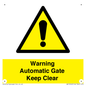 WV10563: Warning Automatic Gate Keep Clear