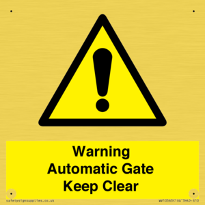 WV10563: Warning Automatic Gate Keep Clear