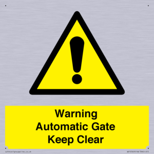 WV10563: Warning Automatic Gate Keep Clear