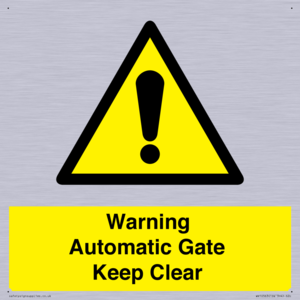 WV10563: Warning Automatic Gate Keep Clear