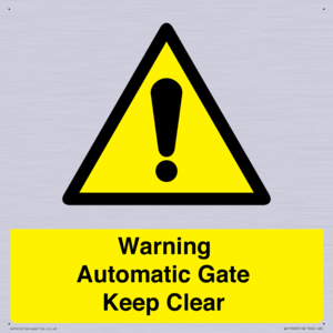 WV10563: Warning Automatic Gate Keep Clear