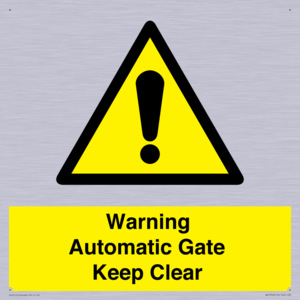 WV10563: Warning Automatic Gate Keep Clear