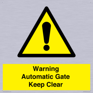 WV10563: Warning Automatic Gate Keep Clear