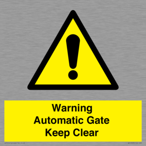 WV10563: Warning Automatic Gate Keep Clear