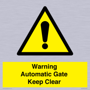 WV10563: Warning Automatic Gate Keep Clear