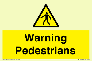 WV10602: Warning Pedestrians