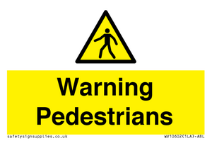 WV10602: Warning Pedestrians