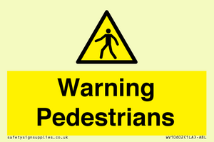 WV10602: Warning Pedestrians