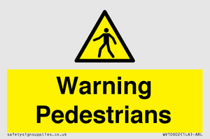 WV10602: Warning Pedestrians
