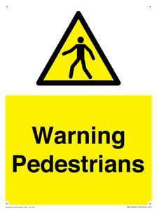 WV10602: Warning Pedestrians