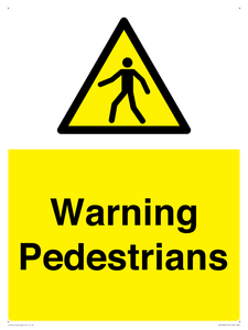 WV10602: Warning Pedestrians
