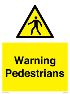 WV10602: Warning Pedestrians
