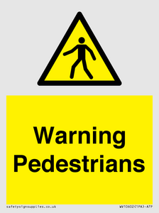 WV10602: Warning Pedestrians