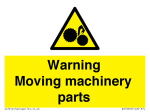 WV10694: Warning Moving machinery parts