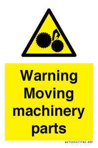 WV10694: Warning Moving machinery parts