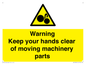 WV10696: Warning - Keep your hands clear of moving machinery parts