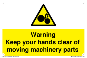 WV10696: Warning - Keep your hands clear of moving machinery parts