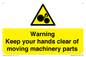 WV10696: Warning - Keep your hands clear of moving machinery parts