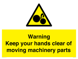 WV10696: Warning - Keep your hands clear of moving machinery parts