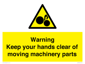 WV10696: Warning - Keep your hands clear of moving machinery parts