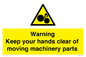WV10696: Warning - Keep your hands clear of moving machinery parts