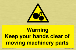 WV10696: Warning - Keep your hands clear of moving machinery parts