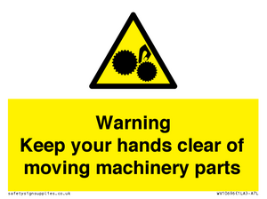 WV10696: Warning - Keep your hands clear of moving machinery parts