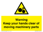 WV10696: Warning - Keep your hands clear of moving machinery parts