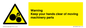 WV10696: Warning - Keep your hands clear of moving machinery parts
